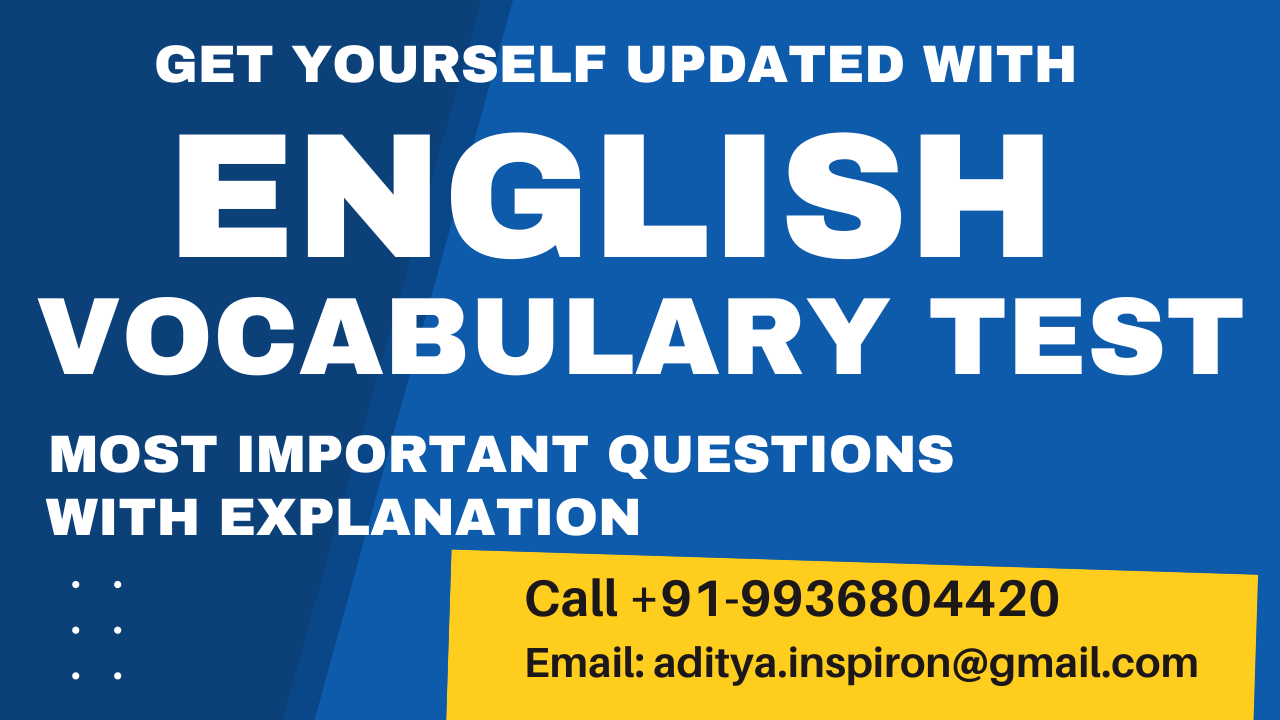 English Vocabulary Quiz with Explanation 